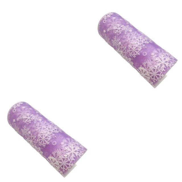 2 stücke 15 cm 10 yards Weihnachten Schneeflocke Tüll Rolle Glitzernde Organza