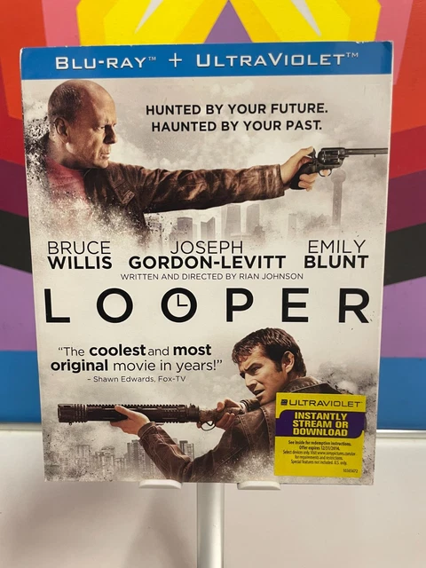 LOOPER (BLU-RAY, 2012) w/slipcover Bruce Willis Joseph Gordon