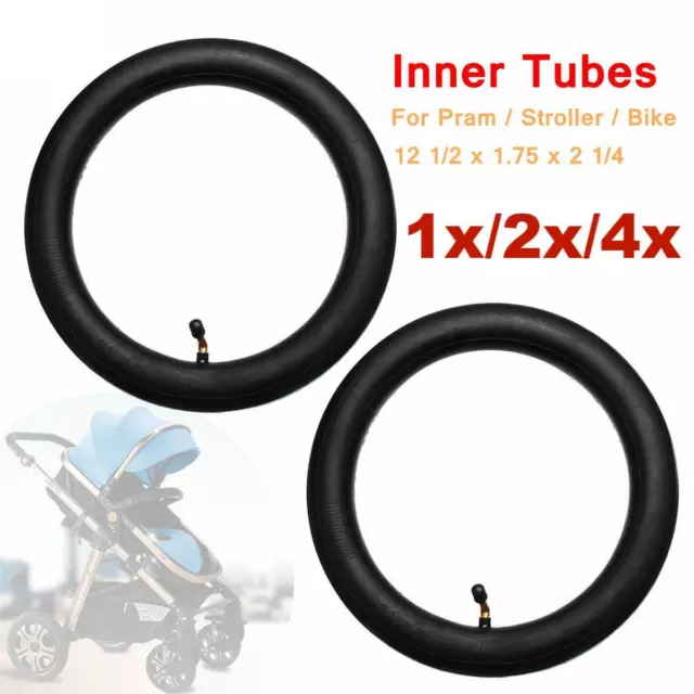 1-4x Inner Tube Bent Valve For HOTA Pram Stroller Kid Bicycle 12.5''x1.75x2.25''