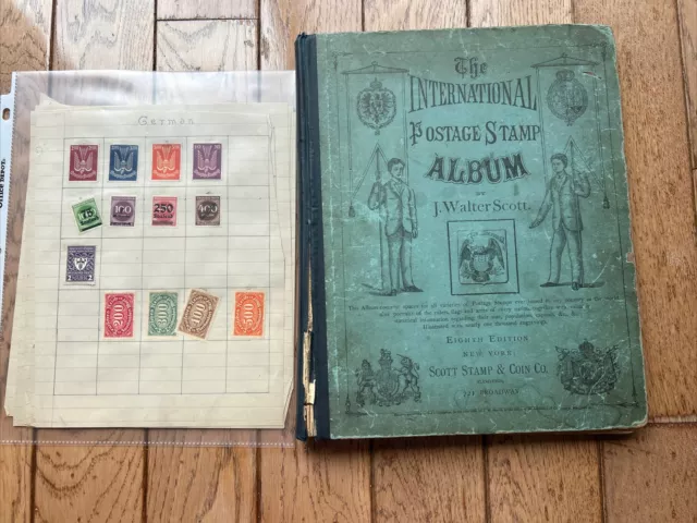 Collection from a 1884 8th Edition Scott Stamp & Coin International Stamp Album