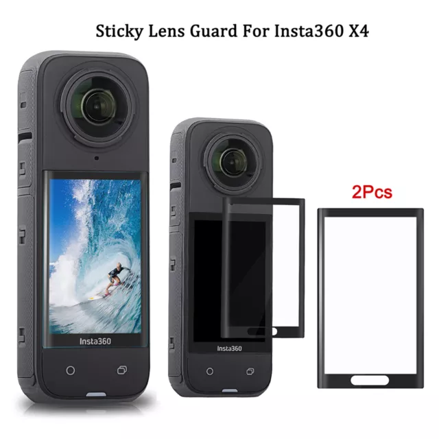 2Pcs HD Anti-Scratch Lens Guard Curved Tempered Protective Film For Insta360 X4