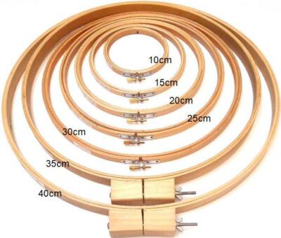 Telaio da Ricamo bambù Cerchi da Ricamo 13 cm,18 cm,21 cm，24cm,27cm Rotondo Punto Croce Cerchi per Fai da Te Arte Artigianato 5 PCS 