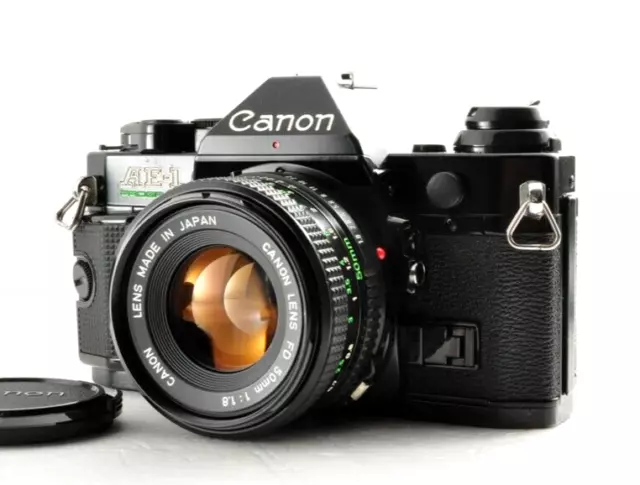 Canon AE-1 Programme Appareil photo reflex noir proche de la menthe avec FD...