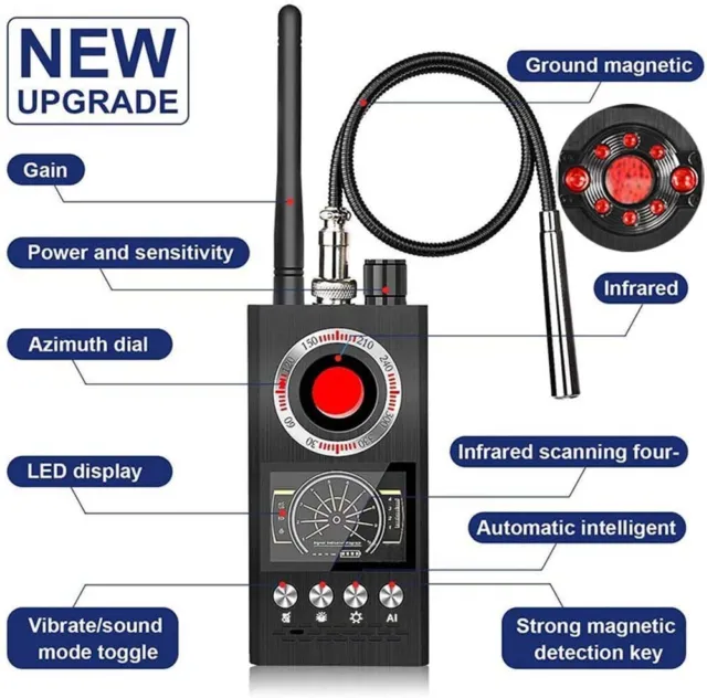 K68 Anti-Spy Scanner Detector RF Camera GSM Audio Bug GPS Finder Tracker
