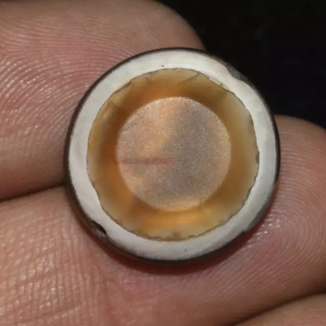 Ancient Himalayan Tibetan Etched Dzi Luk Mik Goat Eye Agate Stone Bead