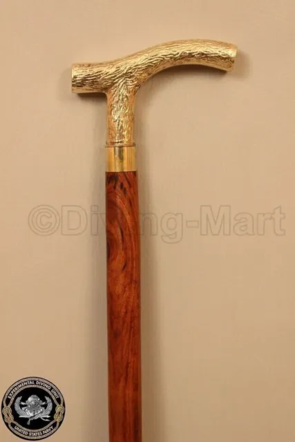 Handmade Design Solid Peacock Handle Vintage Gift Wood Walking Stick Cane Style