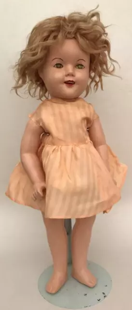 Antique Ideal Shirley Temple Depression Mohair Composition 20" Baby Doll Clothes