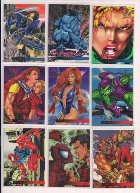 1995 Flair Marvel Annual Trading Cards / You Pick / Choose Your Card / bx46