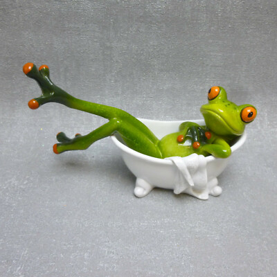 formano frosch rudi sportler auf fahrrad mit rucksack kunststein 768933