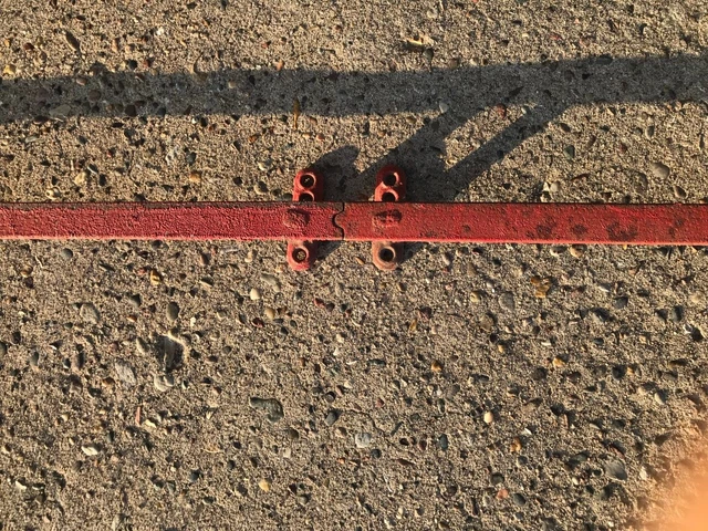 antique barn door roller track two pcs [ 13' 2" total ]