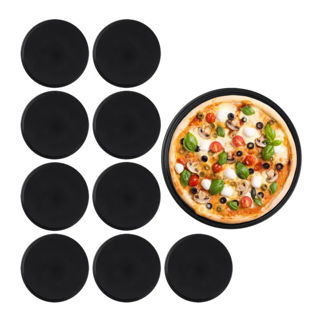 Set da 10 teglie per pizza rotonde stampi da forno ruoto antiaderente accessori