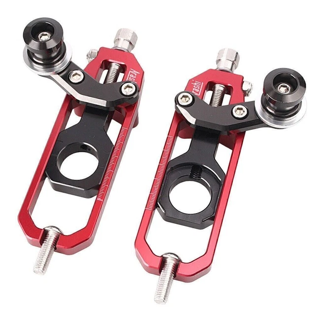 Motorcycle Chain Adjuster Tensioner+Spool for Kawasaki Ninja ZX10R 11-15 Red