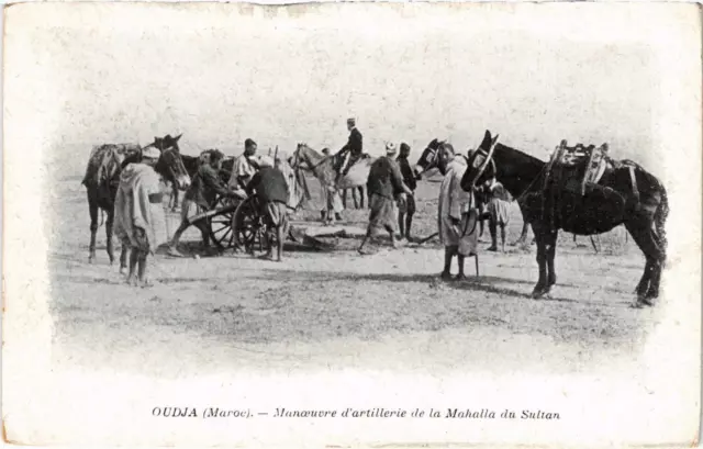 CPA AK Military MOROC OUDJA - Mahalla Artillery Maneuver of (92389)