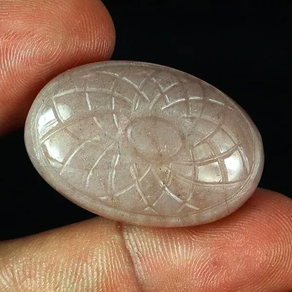 44.30 Ct Natural Peach Moonstone Hand Carved Oval Cabochon Gemstone