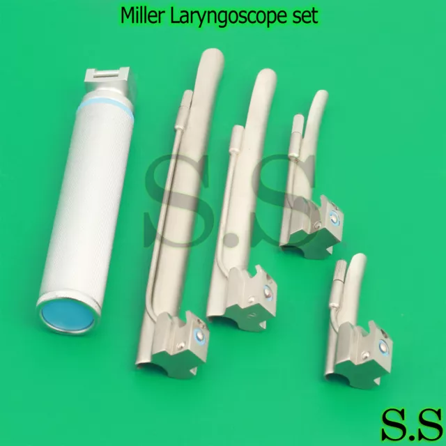 NEUF ensemble laryngoscope Miller de qualité supérieure instrument chirurgical vétérinaire LS-3068