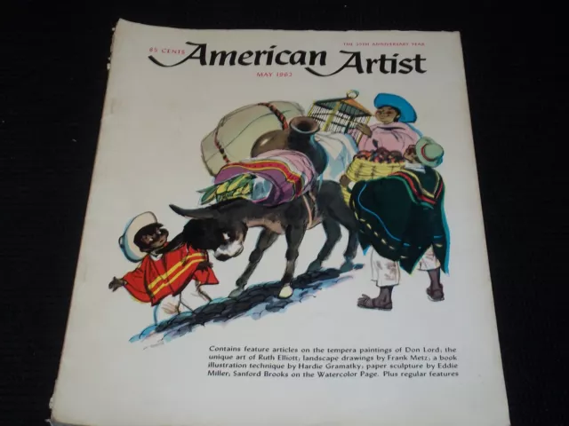 1962 May The American Artist Magazine - Very Nice Front Cover - E 429