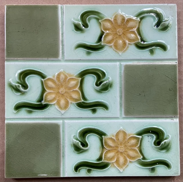 Alfred Meakin - Antique Art Nouveau Majolica Tile C1900