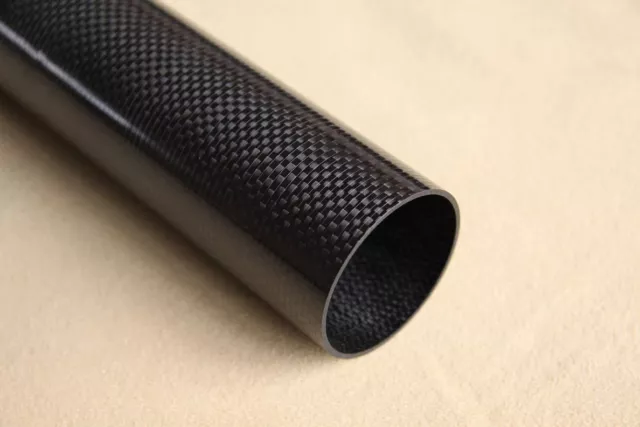 1x 6mm OD x 4mm ID x 800mm 3k Carbon Fibre Tube Roll-Wrapped (CF6-800)