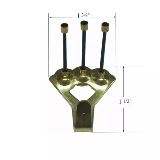 Heavy Duty MIRROR Picture Frame WALL HANGER Brass Plated HOOK - Rated to 100 lbs