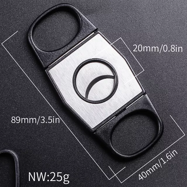 Cigar Cutter Double Blades Stainless Steel Scissors Tobacco Trimmer Smoke Tool 2