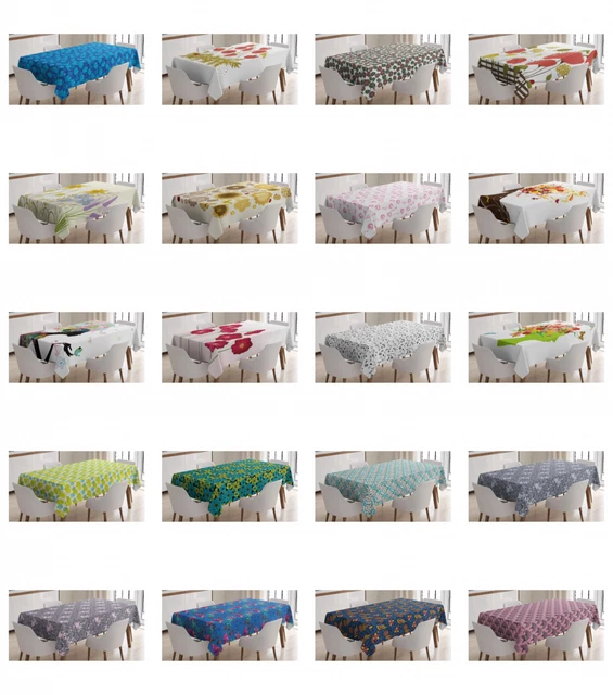 Ambesonne Floral Vintage Tablecloth Table Cover for Dining Room Kitchen