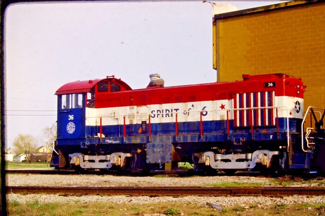 Kodachrome Original Slide Genesee & Wyoming Spirit of '76 Switcher (1984) #CC815