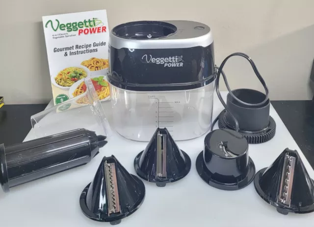 As Seen on TV Veggetti Power 4-in-1 Electric Vegetable Spiralizer, Black