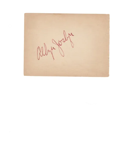 Actor Allyn Joslyn Autograph On Old Album Page