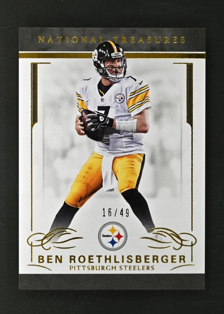 2016 Panini National Treasures #81 Ben Roethlisberger /49 Gold Parallel Steelers