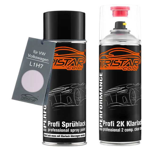 Autolack 2K Spraydosen Set für VW Volkswagen L1H7 Le Mans Silver Metallic