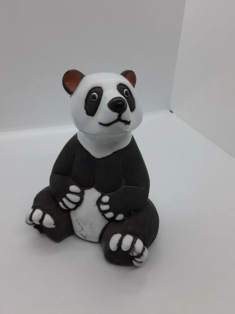 vintage ceramic panda figurine 5" made in Peru