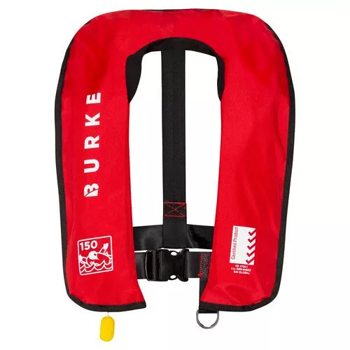 Burke Lifejacket Red Manual Inflatable 150N Pfd1 AS4758.01