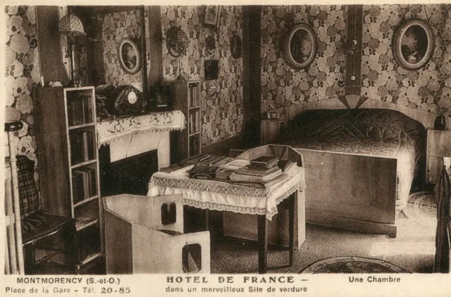 Carte MONTMORENCY Hôtel de France Place de la Gare Une Chambre