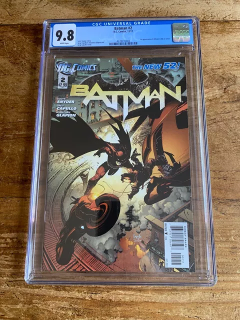 Batman #2 DC Comics 2011 CGC 9.8 New 52 1st appearance Talon / William Cobb