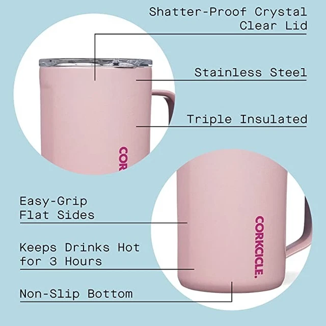 Corkcicle Coffee Mug Triple-Insulated Stainless Steel Cup with Handle, 16 oz NIB 5