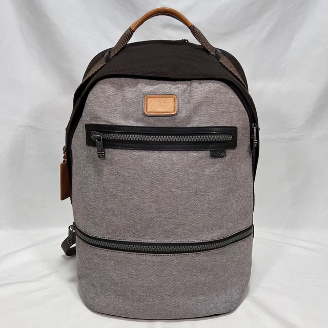 TUMI 222385GB2 ALPHA BRAVO Cannon Backpack Gray Brown Good Condition