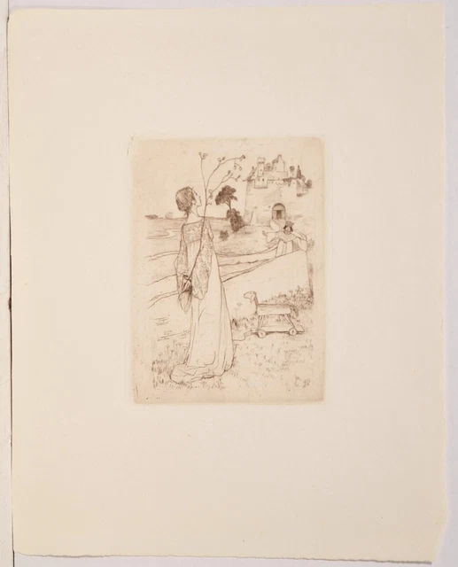 Heinrich Vogeler / etching / fairy tales / plate destroyed 1924/1895 / Rief 9. II. c. 2