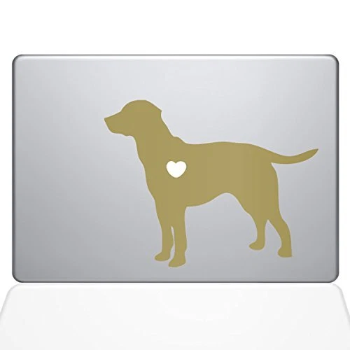 The Decal Guru 1473-MAC-12M-G Love My Labrador Retriever Decal Vinyl Sticker