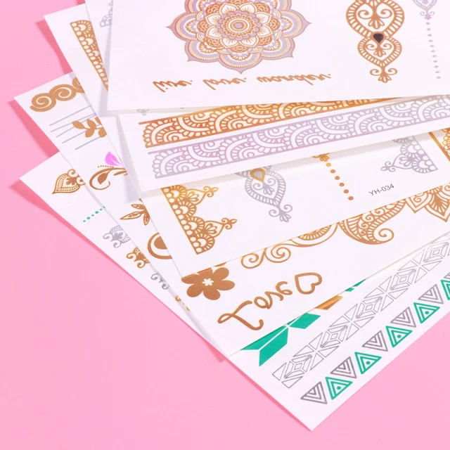 5 Sheets Disposable Stickers Body Elephant Tattoo Paper Child