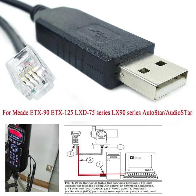 Telescope control line For ETX-125 ETX-90 ETX-70 LXD-75 E0 Hot LX90 Z6 Lot X0S0