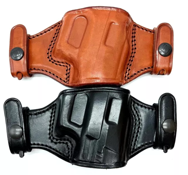 CLOSEOUT! Right Hand Snap-On Quick Draw Leather Belt Holster - CHOOSE