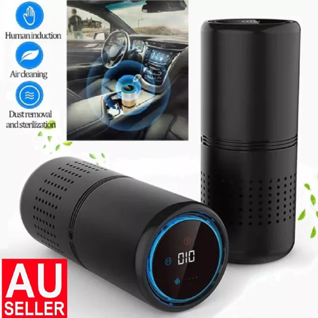 Car Air Purifier HEPA Ionizer Portable USB Mini Car Room Air Cleaner Freshener