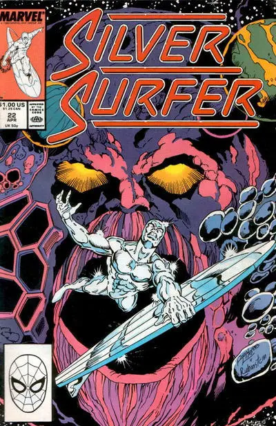 SILVER SURFER (Vol. 3) #22 F, Direct, Marvel Comics 1989 Stock Image
