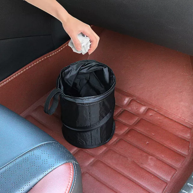 Car Trash Can Portable Vehicle Garbage Bin Foldable Waterproof Waste Bas-wf