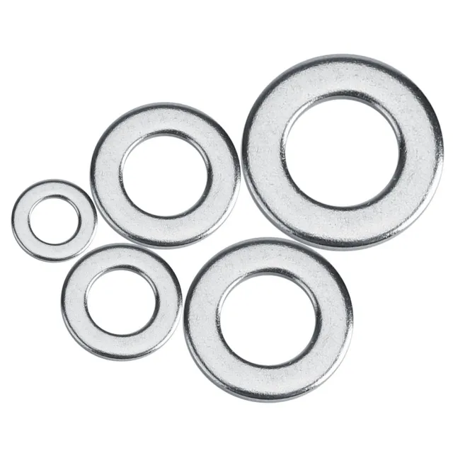 300pcs M2~M6 Stainless Steel Flat Washers Assortment Set，Stainless Steel Wash