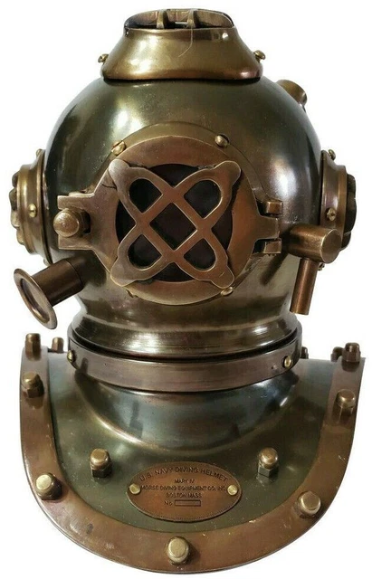 Mini Casque De Plongée Mark V - Réplique Artisanale En Laiton - Modèle US Navy - Cadeau Plongeur DV18