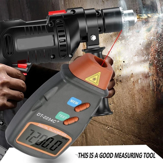 Tachimetro Laser Digitale Senza Contatto - Misura Giri Minuto Da 2.5 A 99999 RPM - Foto 5