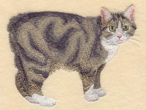 Embroidered Fleece Jacket - Manx Cat C7953 Sizes S - XXL