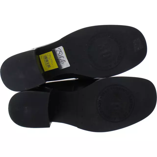 FRANCO SARTO WOMENS Rozette Black Loafer Heels Shoes 8 Medium (B,M ...