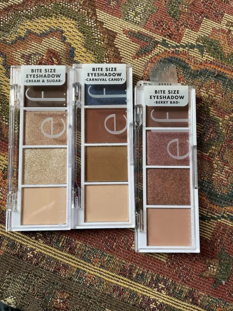 e.l.f. Bite Size Eyeshadows In Berry Bad, Carnival Candy & Cream & Sugar